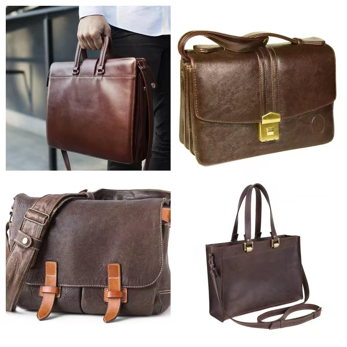 Full Grain Genuine Leather， Thickness 1.8-2.0mm，Genuine Leather Panel is Suitable for Making Wallet, Backpack, Book Cover(Oil Wax Brown 8" x 12")