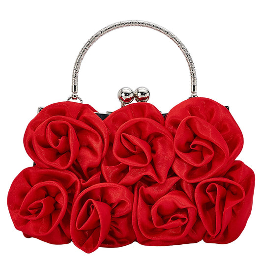 Clutch Purses for Women Satin Evening Purses for Women Red Clutch Wedding Purse Cocktail Party Prom Dressy Handbags