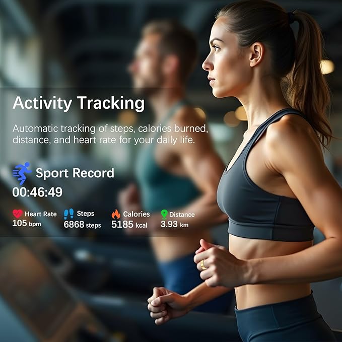 Ring Health Tracker for Women Men, Fit Ring with Heart Rate, Blood Oxygen, Sleep Monitor, Calories, Step Counter, IP68 Waterproof Smart Ring for iPhone & Android, No Subscription Fee (Gold, 10#)