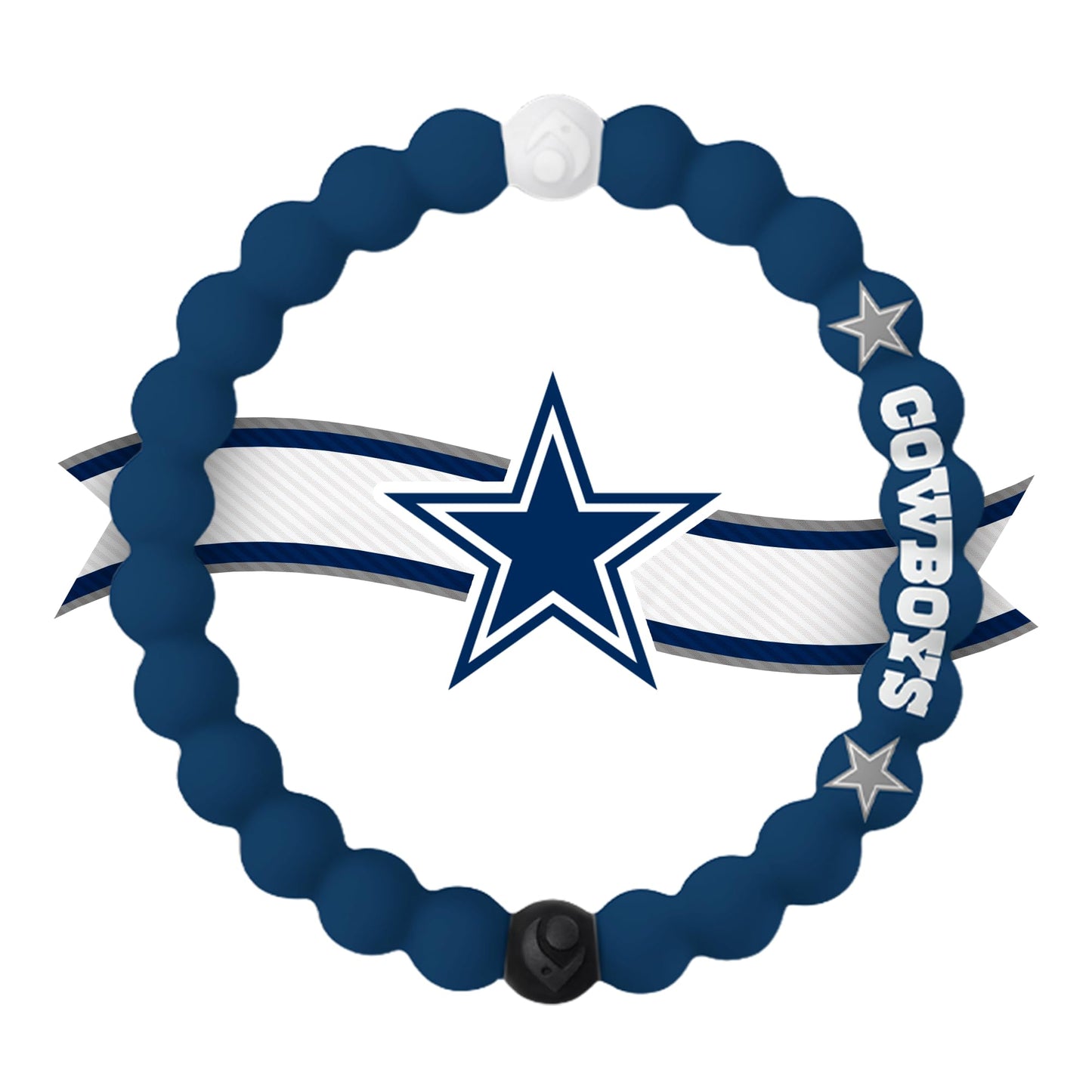 Lokai NFL Football Collection Silicone Beaded Bracelet, Dallas Cowboys Classic (Medium) - Beaded Bracelet for Women & Men, Silicone Jewelry Bracelet Slides-On for Comfortable Fit