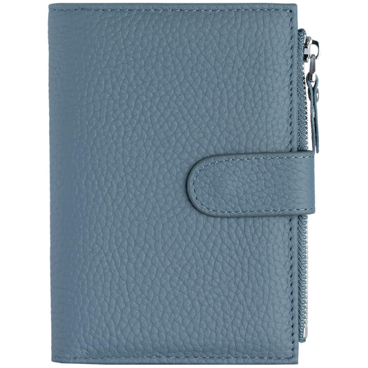 ilovever Passport wallet and Card Slot Combo RFID Blocking Slim Leather Travel Passport Wallet for Men and Women with Zippered Coins Pocket Passport holder, Blue