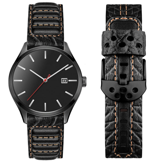 Wristitani Leather Watch Band for Men, 20mm 22mm Top Genuine Leather Watch Strap - Quick Release Watch Band Vintage Wristband Suitable for Classic Quartz Mechanical Smartwatches