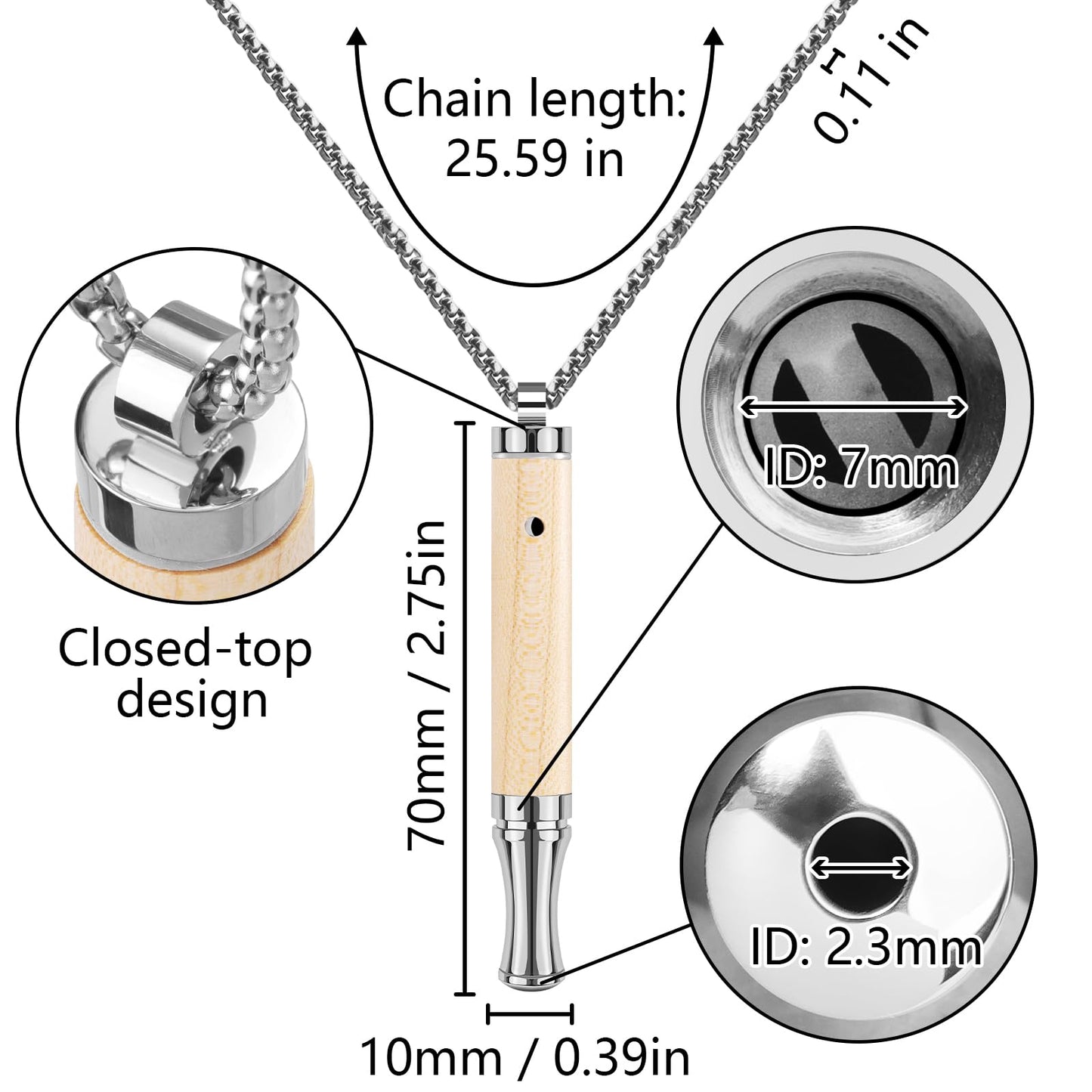 ASTOFLI Adult Quit Smoking Breathing Necklace: Adjustable Air Inhaler Stop Smoking Aids Fidget for Stress Anxiety Relief Smokless Inhaler - Air Outlet Breathing Necklace to Quit Smoking and Vape
