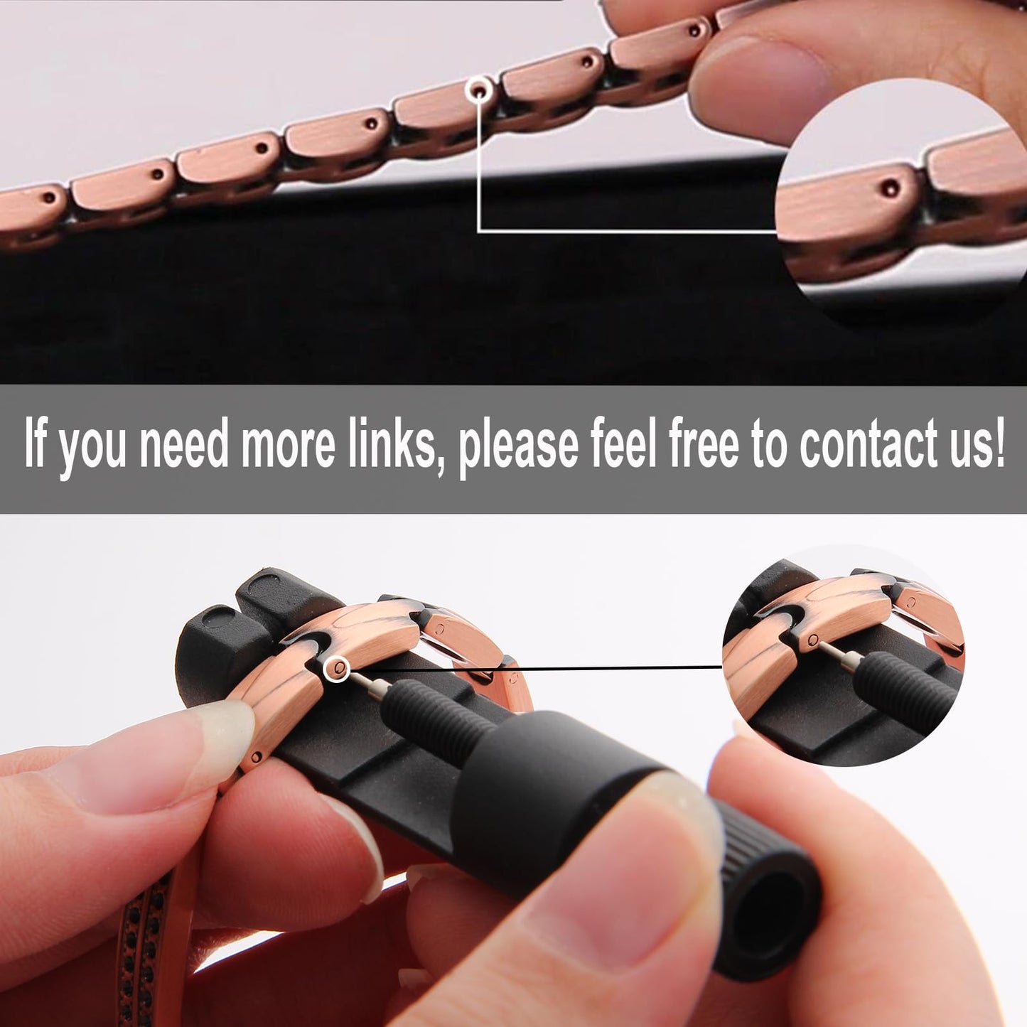Fashtour Copper Bracelet for Men 99.99% Pure Copper Cross Bracelet Magnetic Chain Link Bracelet Memorial Day Gift Christian Adjustable Jewelry