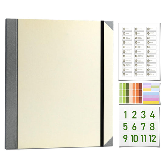 The Life Book Document Organizer - Binder for Important Documents, Document Organizer Foliofor Bills Checks Birth Certificates etc (Khaki)
