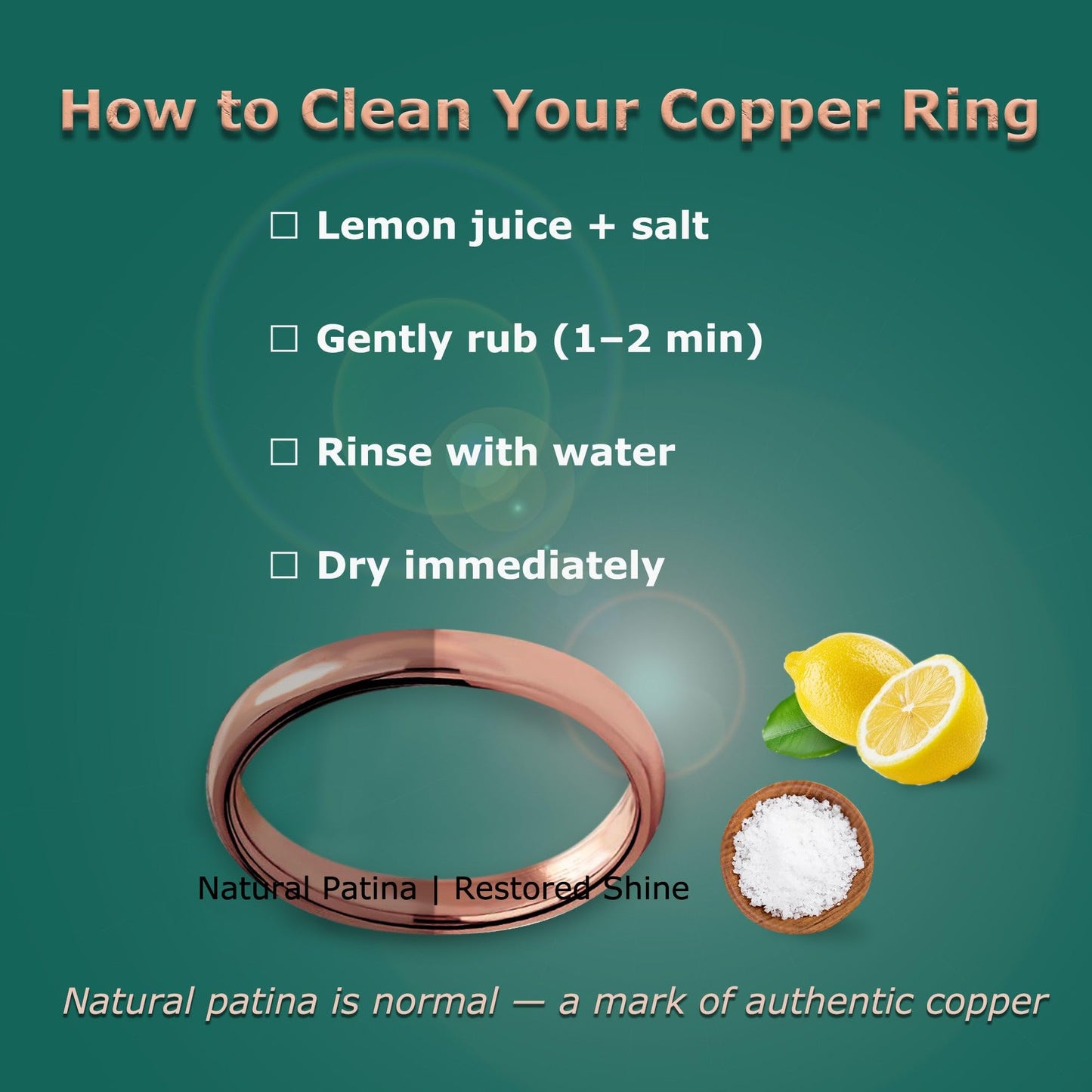 IVY & BAUBLE Pure Uncoated Solid Copper Ring for Men & Women — Lab-Tested, Raw Authentic Copper Band, Wellness Jewelry, Crafted in USA, 3mm, Size 5