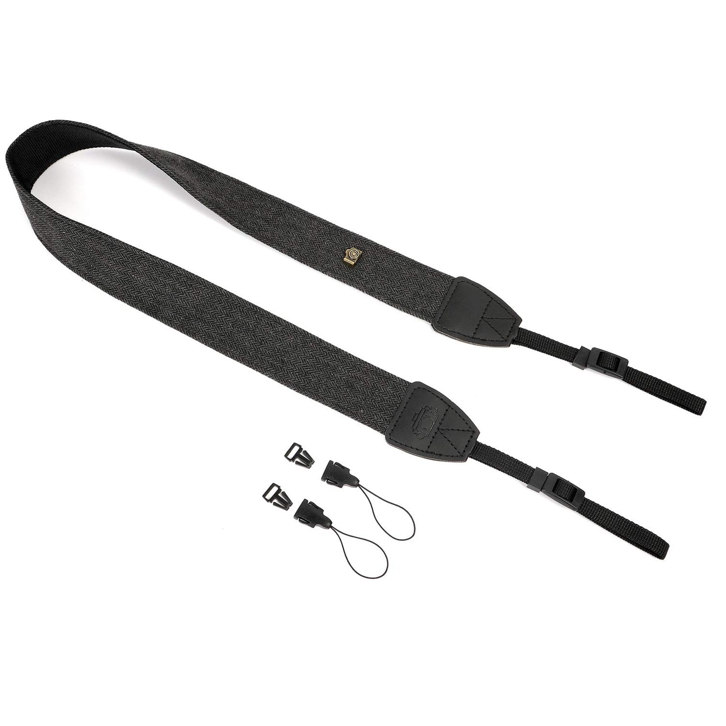 WANBY Camera Strap Black Canvas Neck Shoulder Strap with Quick Release Buckles for DSLR SLR
