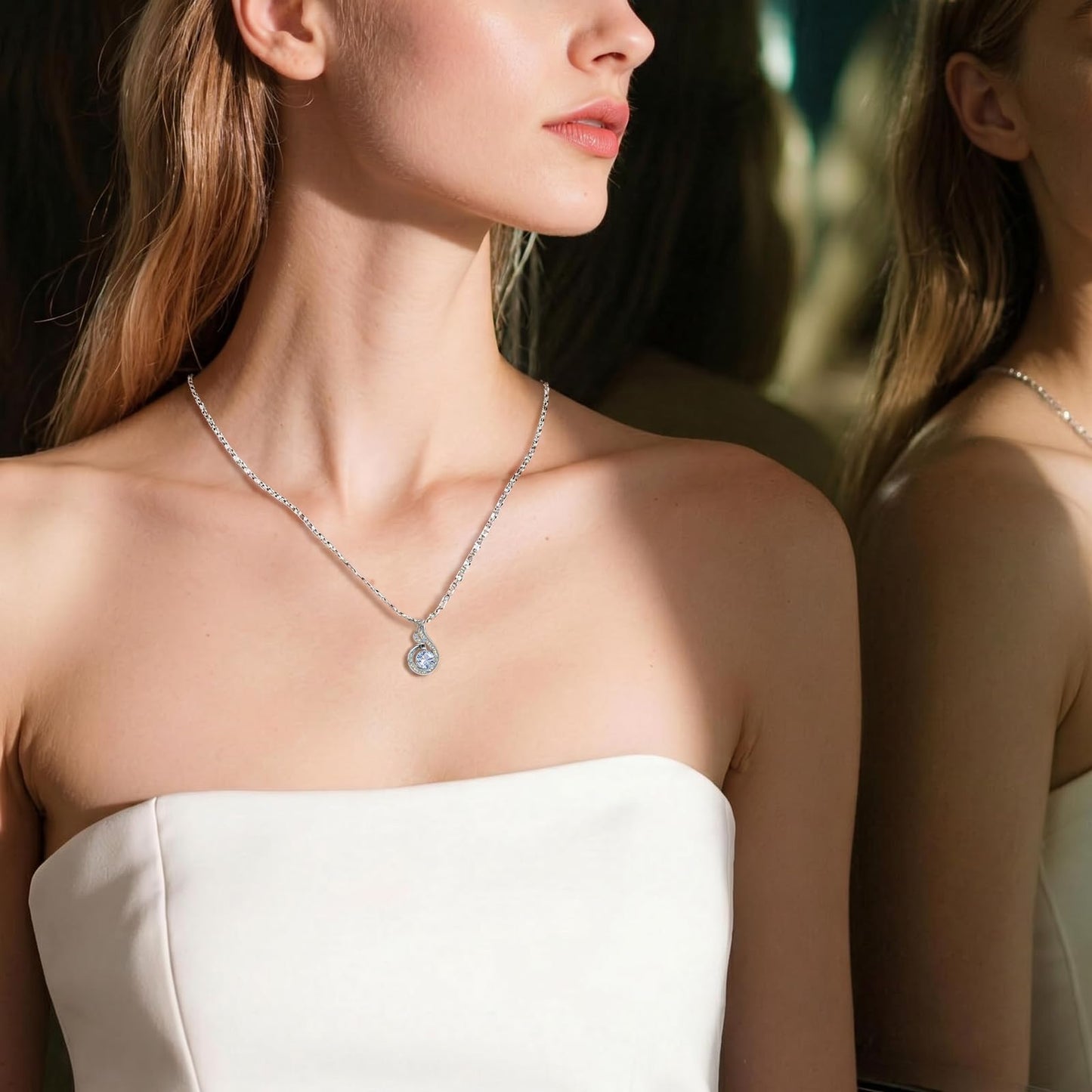 Kate Lynn Phoenix Birthstone Necklaces for Women Pendant Necklace Crystal Jewelry, Birthday Gifts for Women Wife Girlfriend Mothers Day Gift for Mom Daughter Unique Lady Christmas Jewelry Gift for Her, April Birthstone Necklace