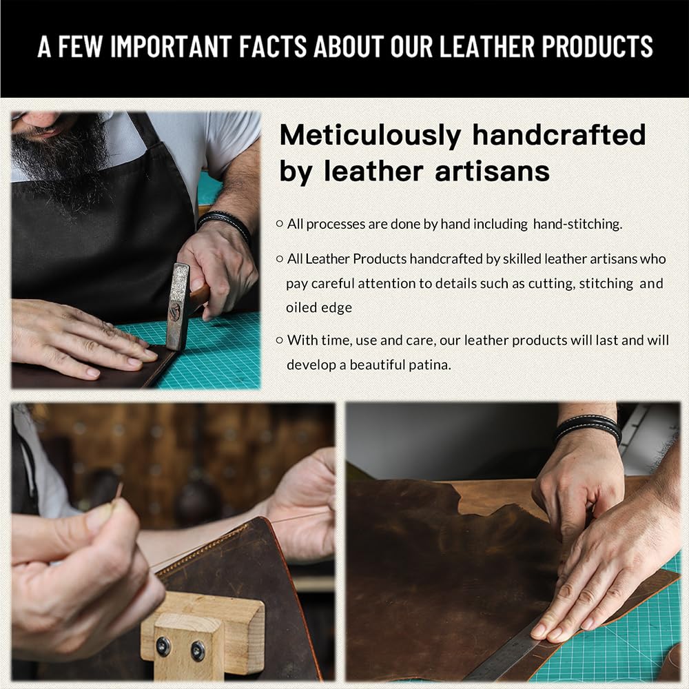 CONTACTS Crazy Horse Leather Cigar Case Travel Cigar Box 3 Slot Cigars Humidor Sleeve Portable Organizer by Handmade