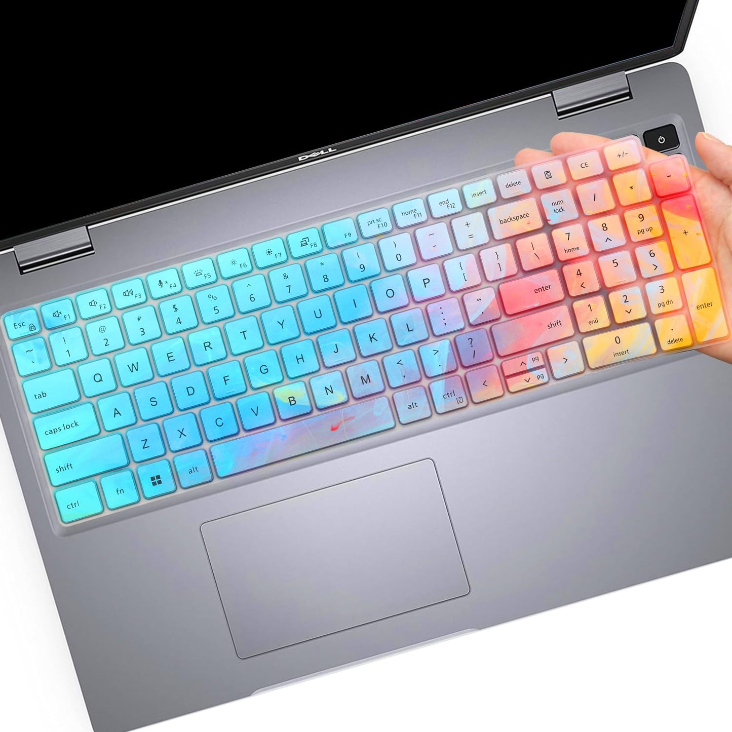 Cute Keyboard Cover for Dell Latitude 3550 5550 5540 5520 5521 3540 5531 5530 15.6" Laptop, Dell Precision 3591 3590 3581 3580 3571 3570 3560 3561 15.6" US Laptop Keyboard Skin -Stylish Colorful