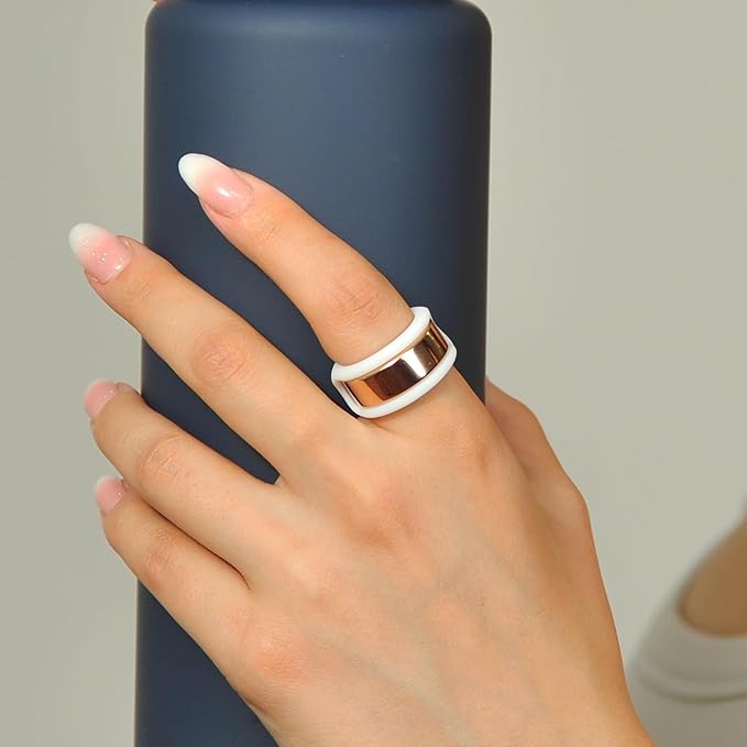 Rinfit Smart Ring Protector - Silicone Ring Enhancer for Active Lifestyle and Gym - StyleFit U.S. Design Patent - White, Size 13
