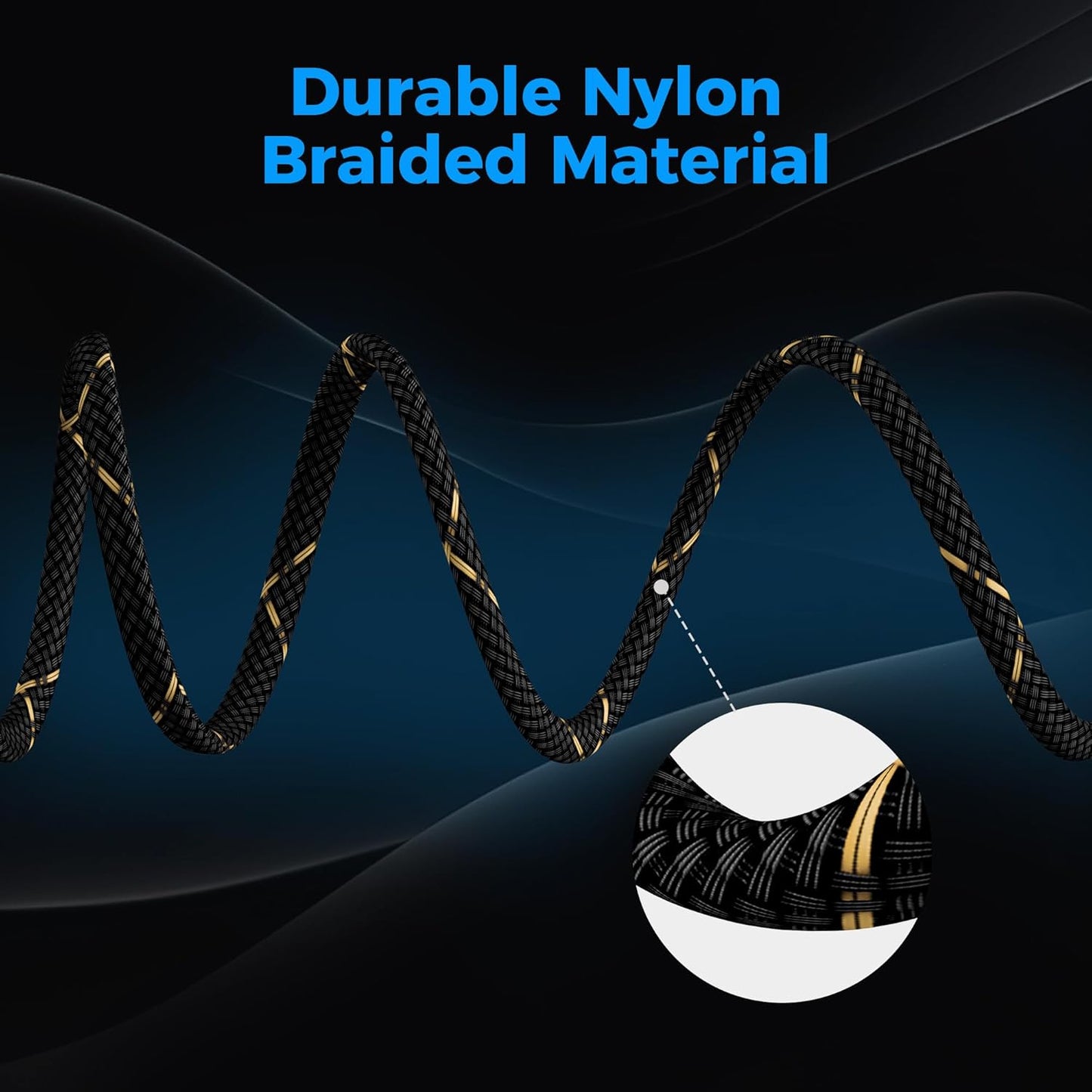 Mygatti 16/2 25 16AWG 2 Speaker Wire Feet, Gauge Speaker Cable, Direct Burial, Durable Nylon Braided, in Wall