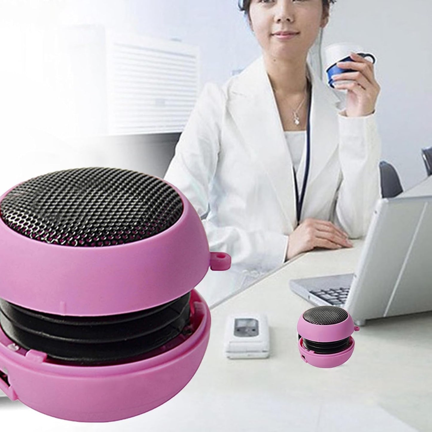 YOXIER Compact Purple Hamburger Speaker for Laptops and Phones