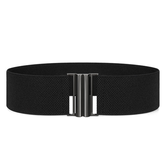 Womens Wide Elastic Waist Cinch Belt - Stretchy Vintage Trimmer Belt for Dresses