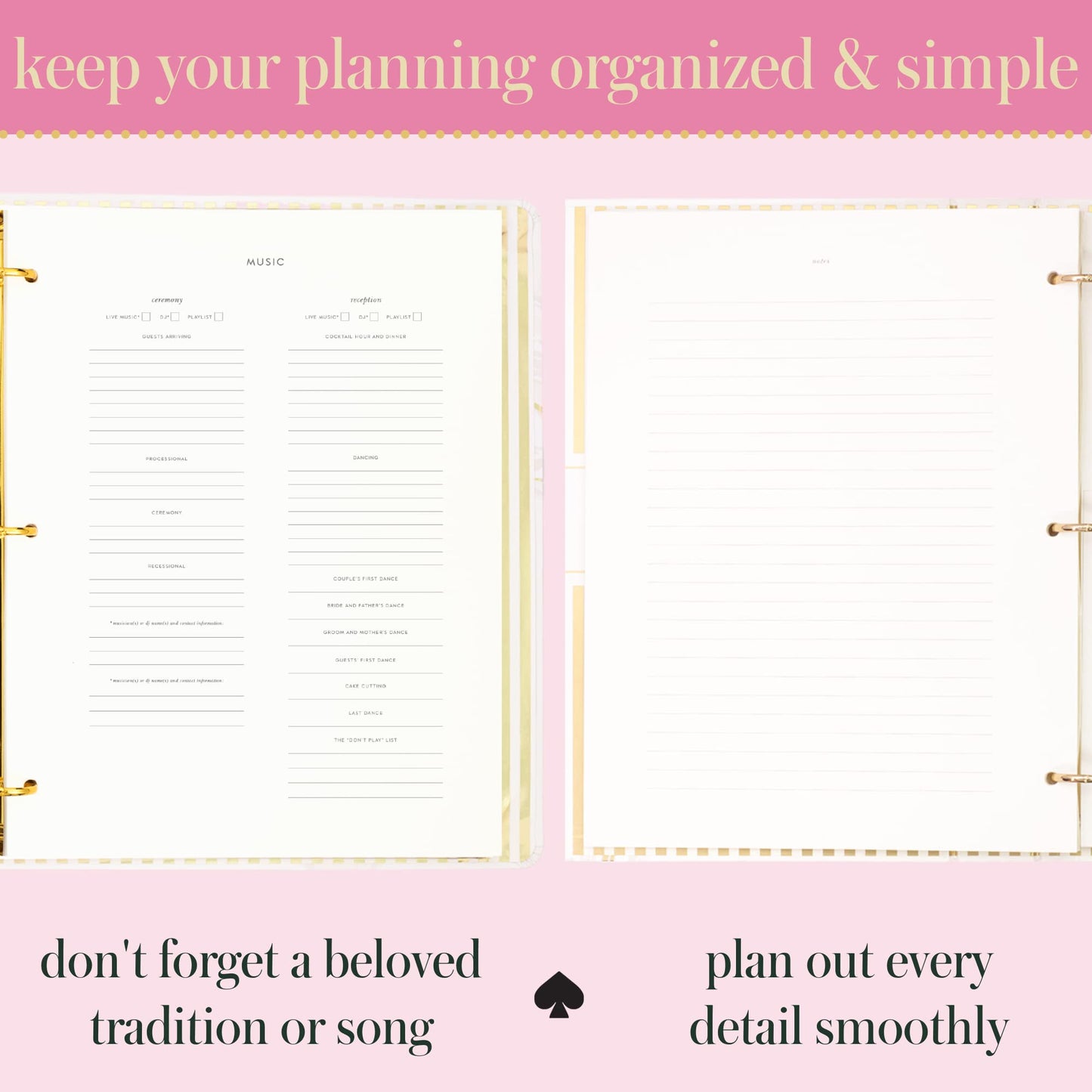 Kate Spade New York Wedding Planning Book and Organizer, Wedding Binder with Pages for To-Do Lists, Notes, Budgeting, Invitations, Growing Tulips