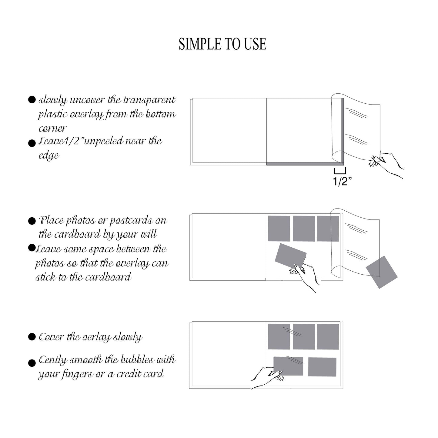 Zoview Self-Adhesive Photo Album, Dust-free, glue free and waterproof Scrapbook Album, Family album, Leather Cover, Hand Made DIY Albums Holds 3x5, 4x6, 5x7, 6x8,8x10 photos