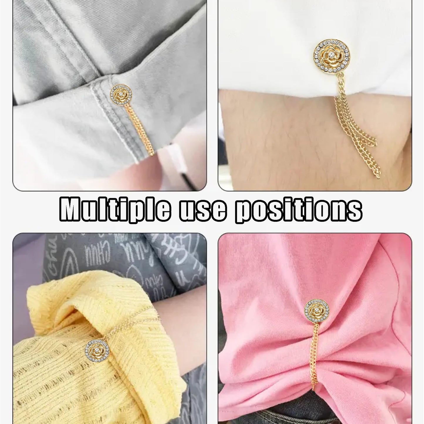 YIUWLMN 2pcs Magnetic Shirt Accessories, Cinch Clip,Hijab Magnetic Pins,Magnets for Clothing,Clothing Cinch Clips, T-Shirt Clipsfor Clothes Hijab Pins Decorate