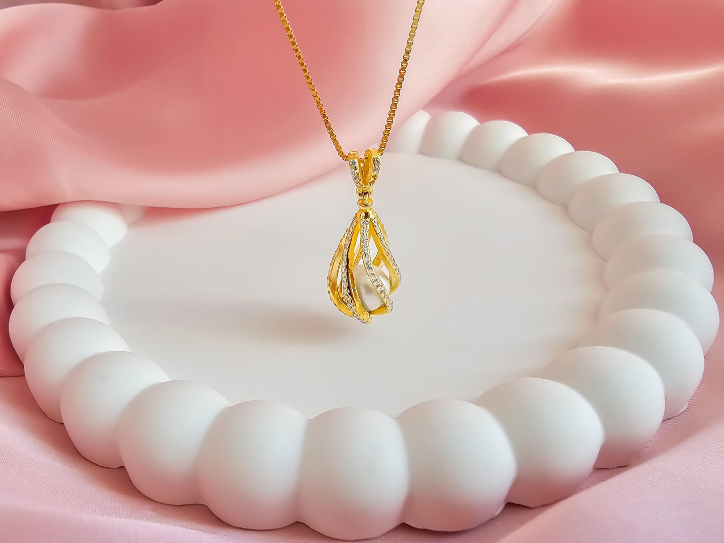 Gifts For Wife Wedding Anniversary - Mothers day gifts - AAA+ Real Pearl Necklaces For Women (18k Gold Plating 925 Sterling Silver) Mothers day necklace ideas Birthday Freshwater Pearl Necklace