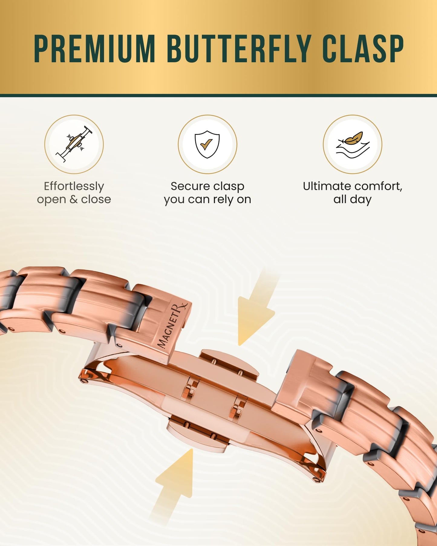 MagnetRX® Magnetic Copper Bracelets for Women - EllipseMAX 5X Strength 5,000 Gauss Magnets - Designed in USA & Patent Pending - Premium Womens Copper Bracelet with Adjustable Length
