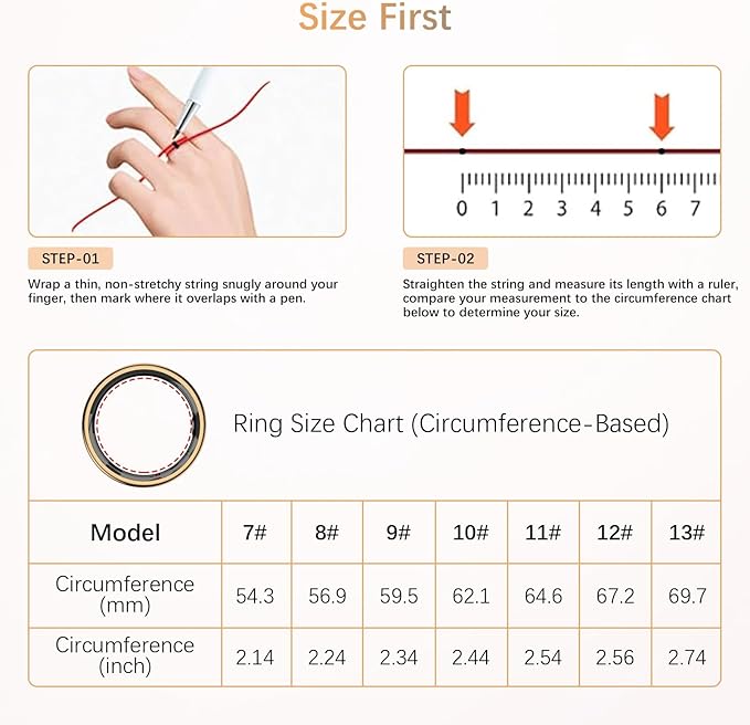 Fit Ring, Smart Health Rings for Women Men with Heart Rate,Blood Oxygen,HRV,Stress Level, Sleep Monitor, Step Tracker, No Subscription Fee, IP68 Waterproof Smart Ring for iphone &Android (Gold, 11#)