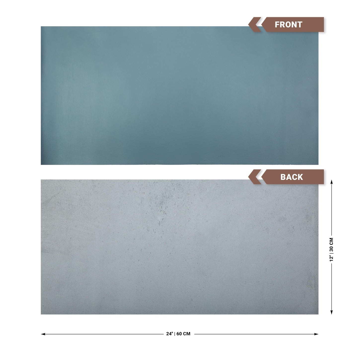 Shkira 12''X24'' Tooling Leather Square - 2.0MM Light Blue Sheets for Crafts - Leather Sheets for Crafts Tooling Sewing Hobby - Thick Cowhide Pieces - Fabric for Crafting