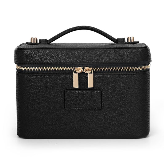 HiTotes Makeup Bag Vanity Case for Women Leather Cosmetic Bag Travel Toiletry Bags Portable Makeup Organizer Case