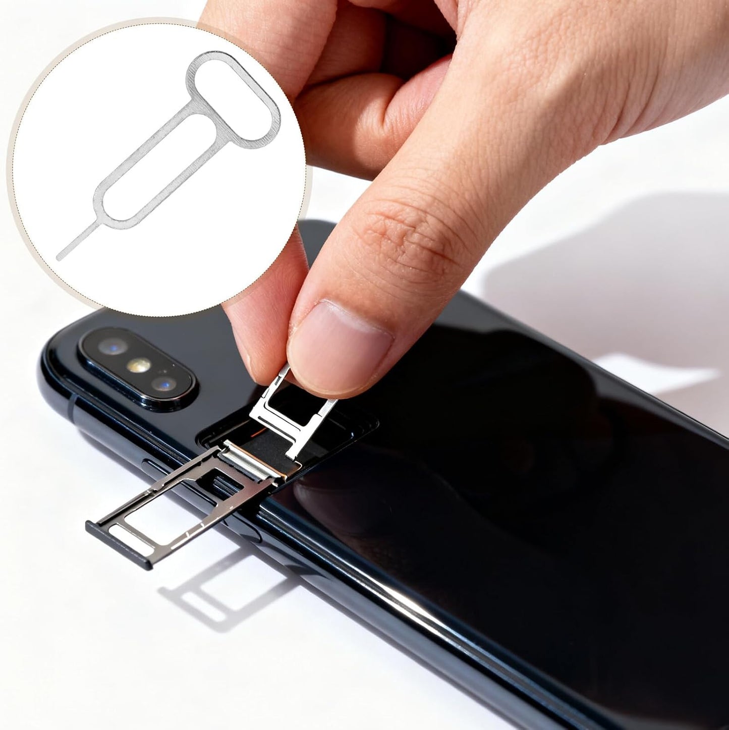 300pcs NUOBESTY Sim Card Ejector Pins Stainless Steel Mobile Phone Card Removal Tools for Smartphone Sim Tray Ejection