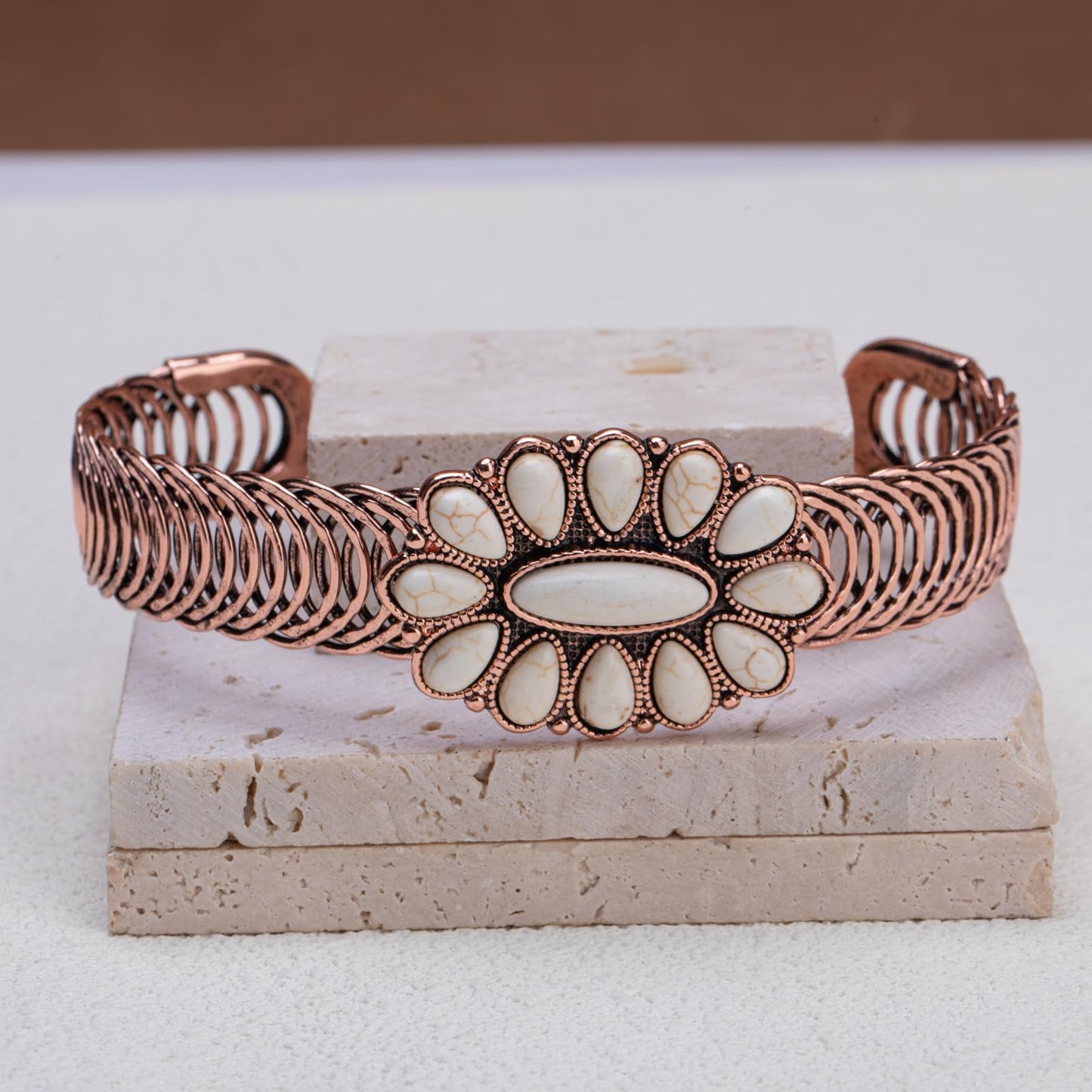 Montana West Rustic Couture's Jewelry Western Turquoise Cuff Bangle Bracelets Bohemian Vintage Elastic Bracelet for Women Cowgirl RCW-1003WT