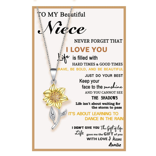Tarsus Niece Gifts from Auntie, Niece Gifts Necklace Present Jewelry from Aunt
