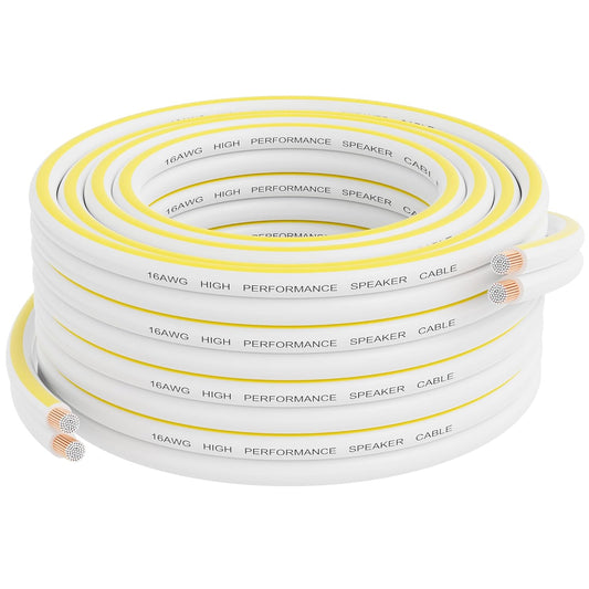 Mygatti 14AWG 50 14/2 2 Speaker Wire FT, Gauge Audio Speaker Wire, for Car Speakers Stereo, Home Theater, Automotive