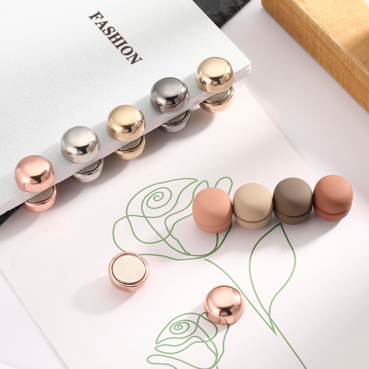 10 Pairs Hijab Magnets Hijab Pins for Women Multi-Purpose Strong Hijab Magnets Colorful Pinless Hijab Magnet Pins Magnetic Buttons for Clothing Ccarf Pin Shawl Pin,Shiny and Matte Style