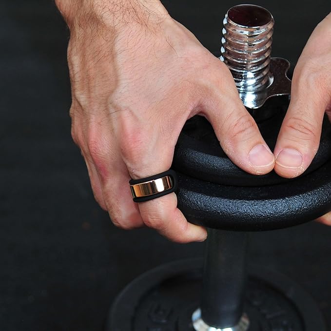 Rinfit Smart Ring Protector - Silicone Ring Enhancer for Active Lifestyle and Gym - StyleFit U.S. Design Patent - Black, Size 12