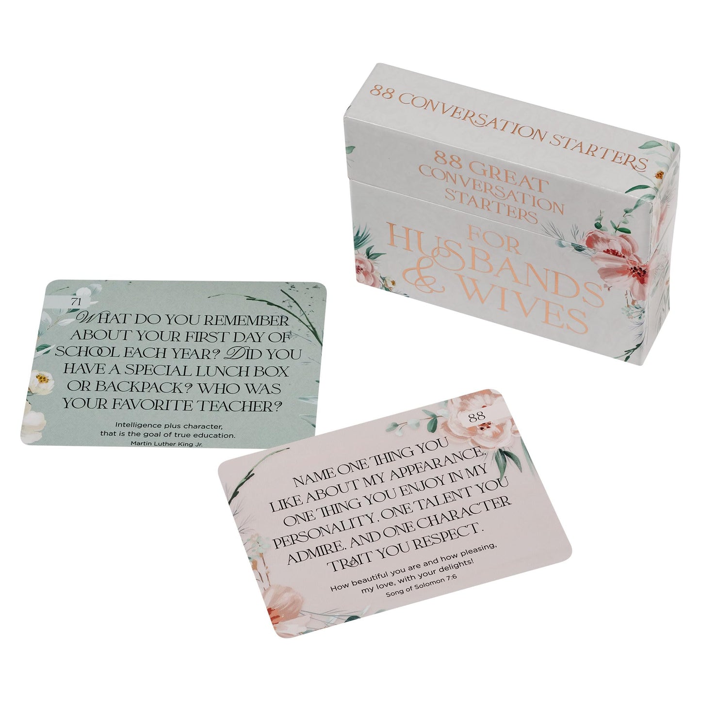 Christian Art Gifts 88 Great Conversation Starters for Husbands and Wives “ Romantic Card Game for Married Couples “ Christian Games, Communication & Marriage Help, Fun Anniversary or Wedding Gifts