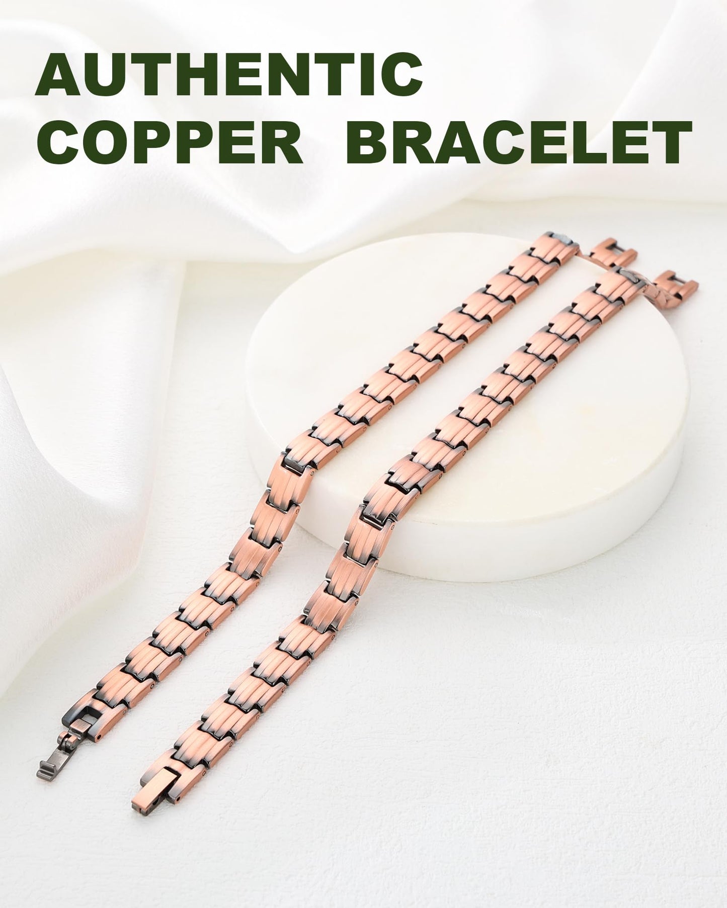 MagEnergy Copper Bracelet for Women, 99.9% Pure Copper Magnetic Bracelet, Adjustable Bracelet Jewelry Gifts (Classic Style)