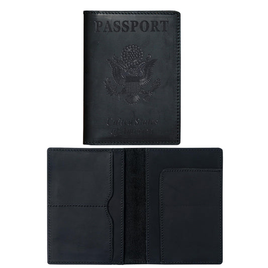 HIFA Leather Passport Holder, Handmade Passport Cover with Card and Ticket Slot - Genuine Leather, Elegant Design, Easy Access - Passport Case, Passport Wallet, Passport Holder