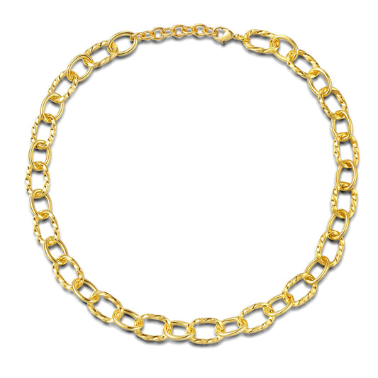 UNY JEWEL Luxury Fusion Twisted Cable Link Chain Necklace Designer Statement Women Jewelry Timeless Elegance Super Shinny