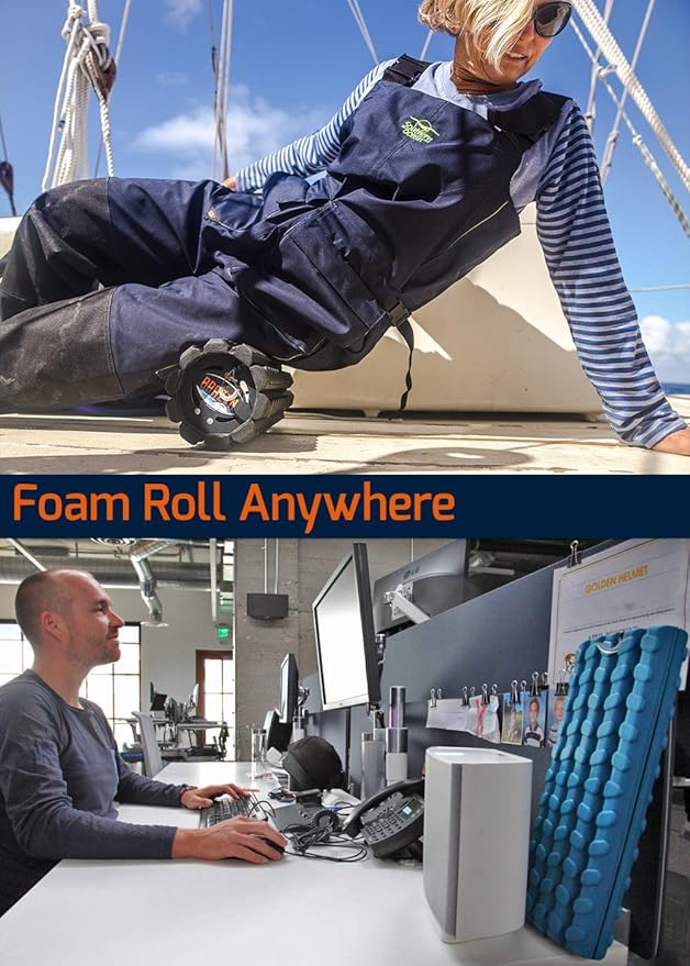 Morph Foam Roller (Bravo-Orange): Collapsible Travel Foam Roller for Back Pain Relief, Workout Muscle Recovery, Back Massager, Deep Tissue Leg Massage, Back Cracker, Stretcher; Small, Portable