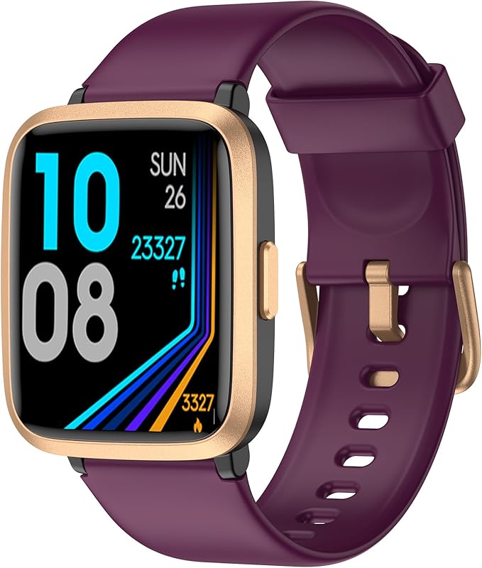 Fitness Tracker, Fitness Watch with Blood Oxygen, Blood Pressure & Heart Rate Monitor, Steps Calories Counter, Sleep Monitor, Pedometer 50 Meters Waterproof, Smart Watch for Android iPhones