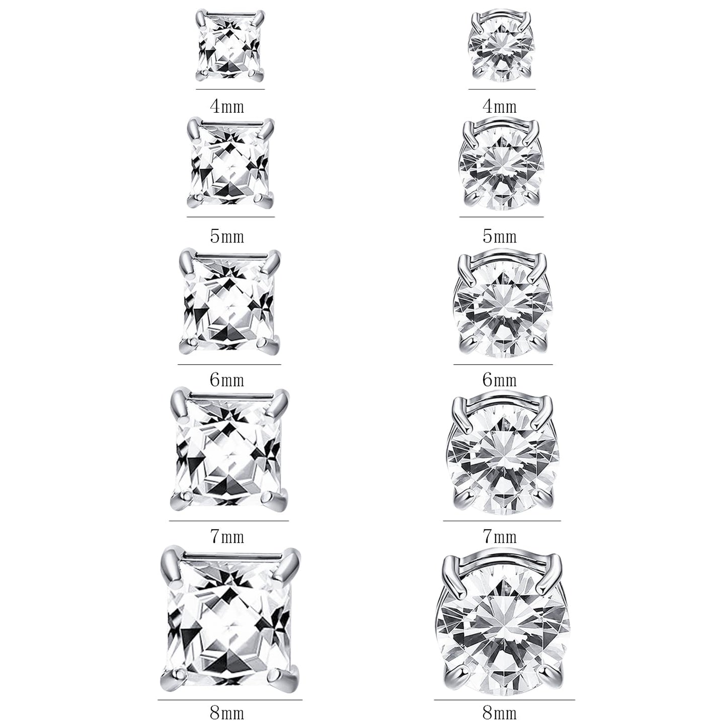 NEWITIN 9 Pairs Magnetic Earrings for Men Clip on Earring Stainless Steel Magnet Earring Unisex Hoop Dangle Cross CZ Studs Non Piercing Magnetic Stud Earrings for Men Women
