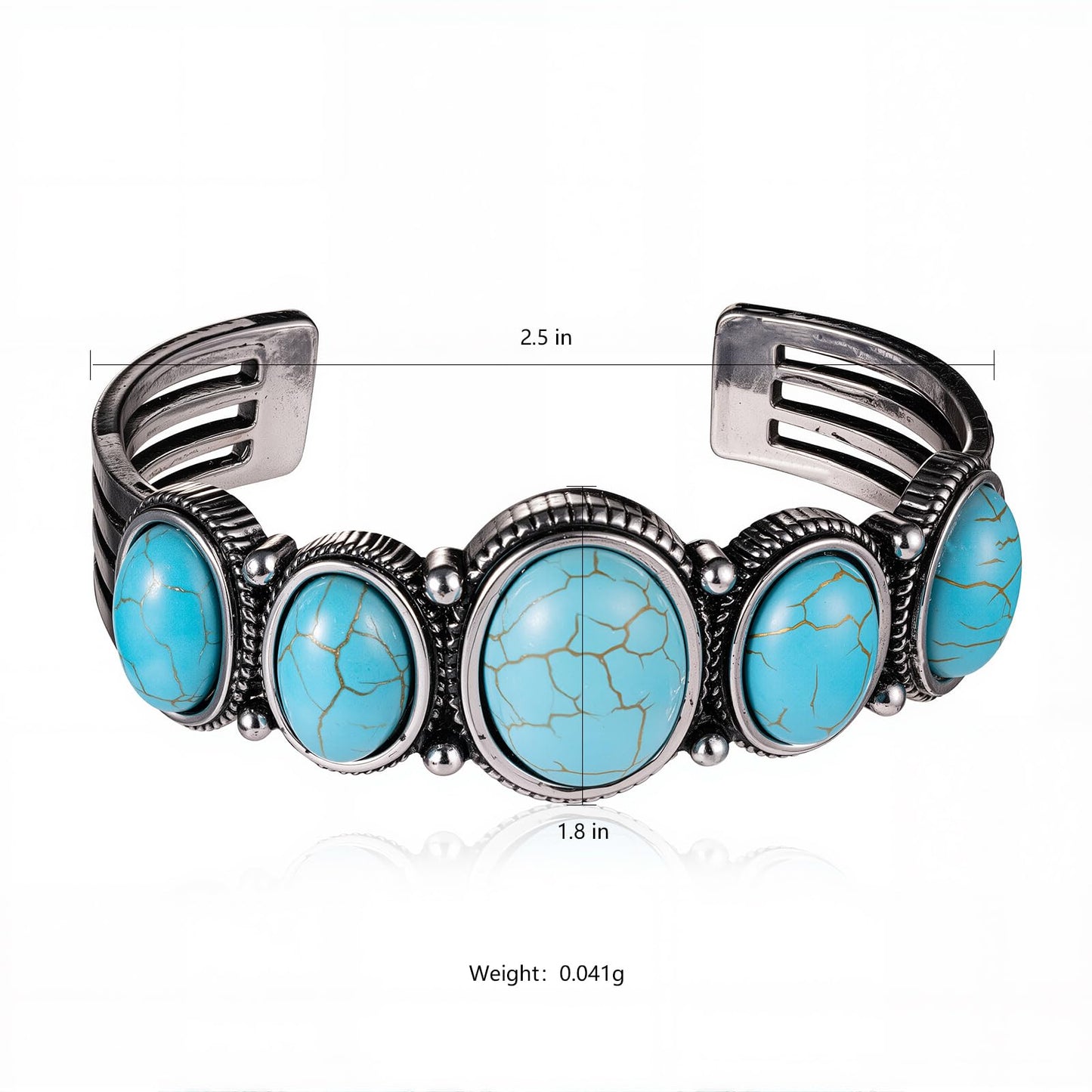 Montana West Rustic Couture's Jewelry Western Turquoise Cuff Bangle Bracelet Bohemian Vintage Elastic for Women Cowgirl RCW-WH02TQ