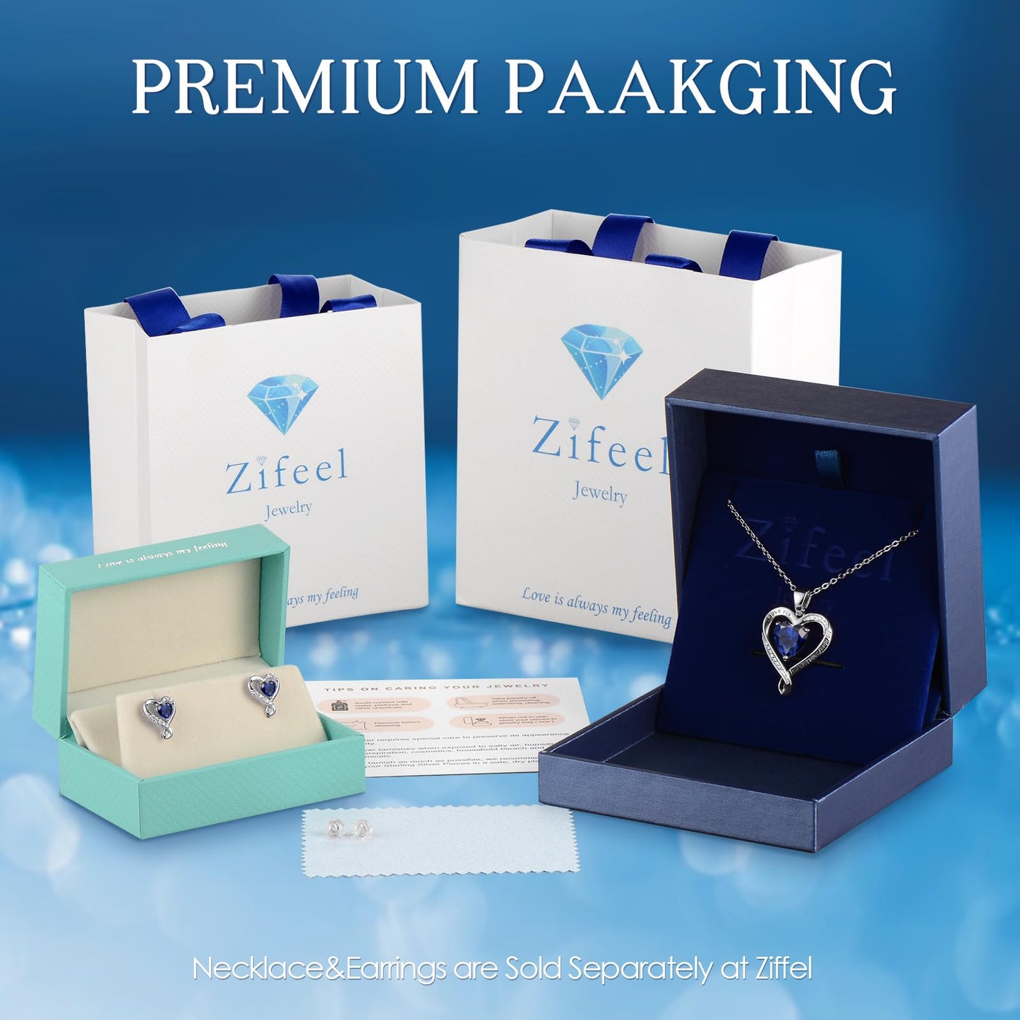 Zifeel Earrings for Women, 925 Sterling Silver Birthstone Heart Studs Earring for Girlfriend Wife, Anniversary Birthday Christmas Valentines Mother’s Day Gifts Jewelry for Women Wife Her Mom