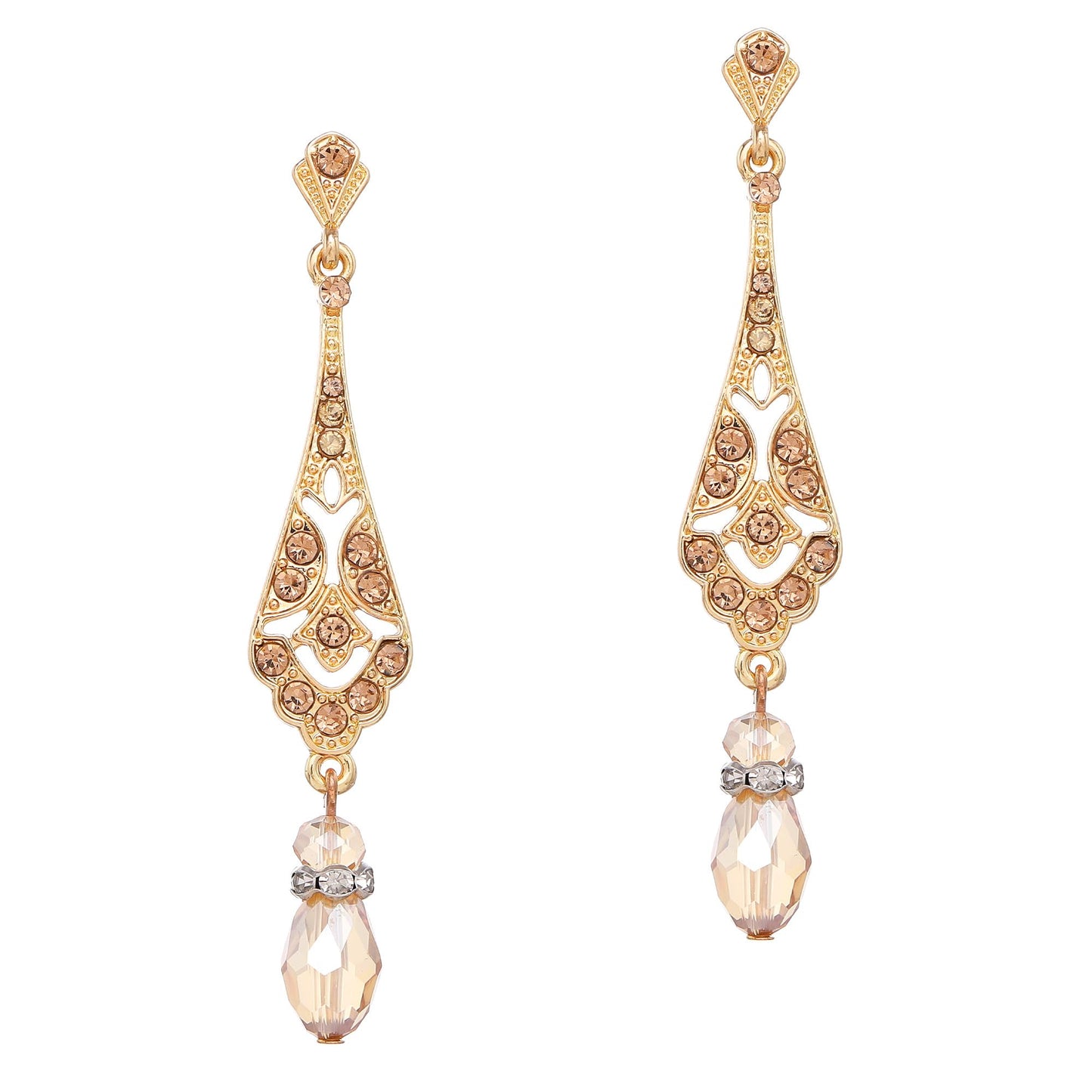 BABEYOND 1920s Vintage Wedding Pearl Dangle Drop Earrings Art Deco Gatsby Earrings