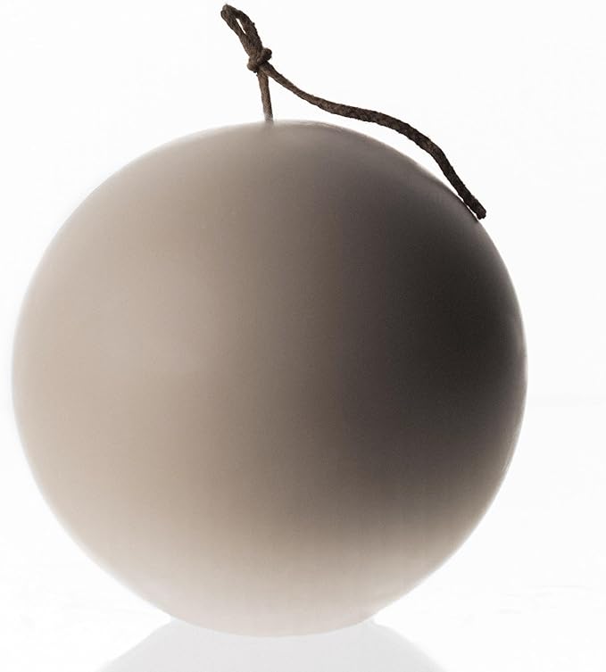 LAWA Sphere Candle - Beautiful Handmade Pillar Scented Soy Wax Elegant Aesthetic Candle Housewarming Gift Home Room Shelf Decor Idea (Light Beige, Large)