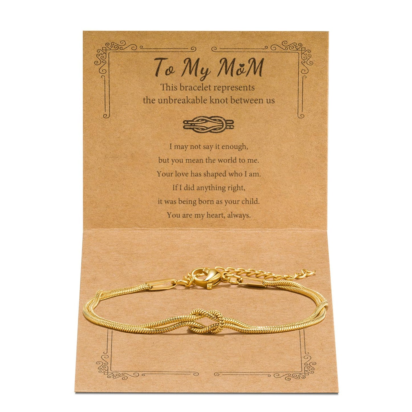 GRCLD Matching Bracelets for Couples Love Knot Bracelet Pinky Promise Soulmate Relationship Friendship Bracelets Forever Infinity Jewelry Gifts for Women Teen Her Him (MOM-G)