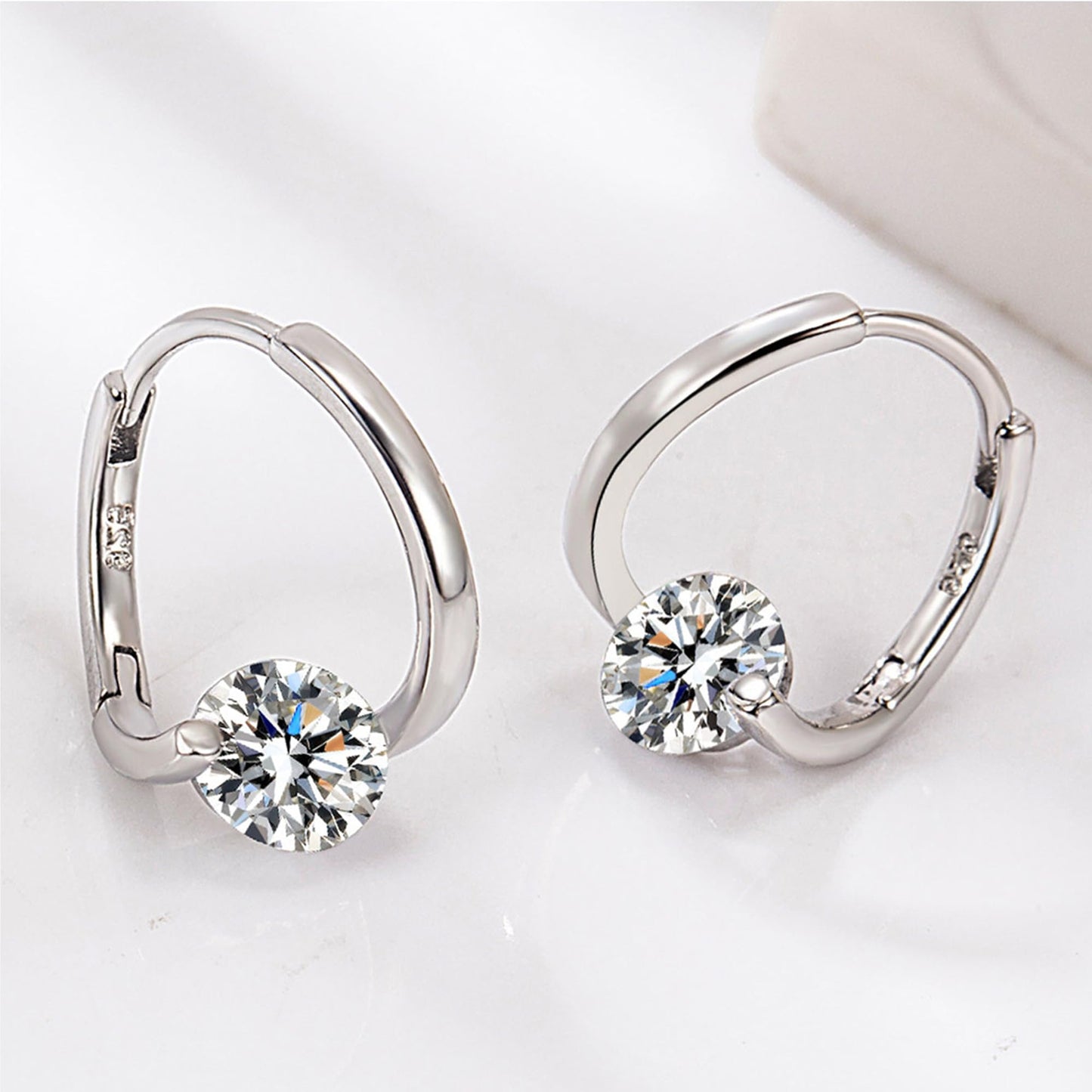 Lymphatic Earrings for Women Halolux Lymphvity Germanium Earrings Acupuncture Therapy Lightweight Hoop Earring Jewelry Gift For Women (2pair silver)