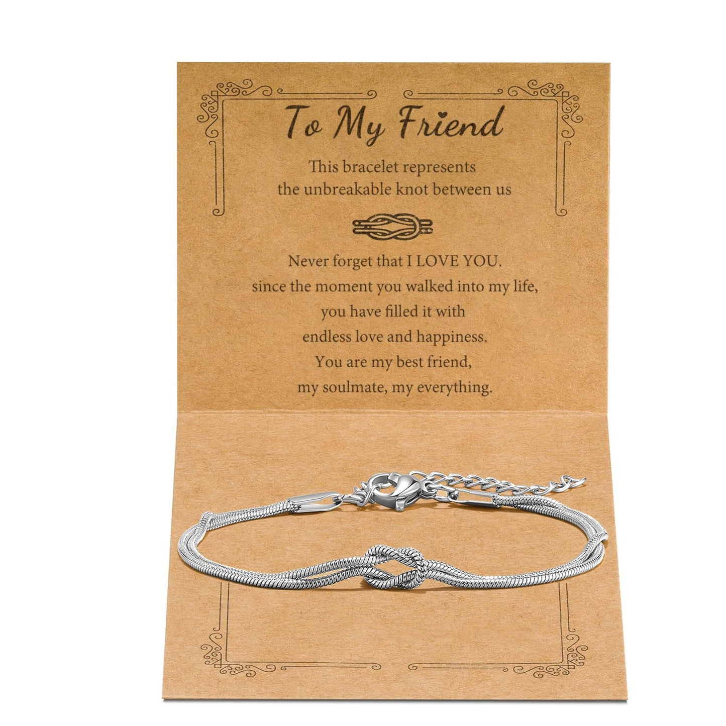 GRCLD Matching Bracelets for Couples Love Knot Bracelet Pinky Promise Soulmate Relationship Friendship Bracelets Forever Infinity Jewelry Gifts for Women Teen Her Him (FRIEND-S)