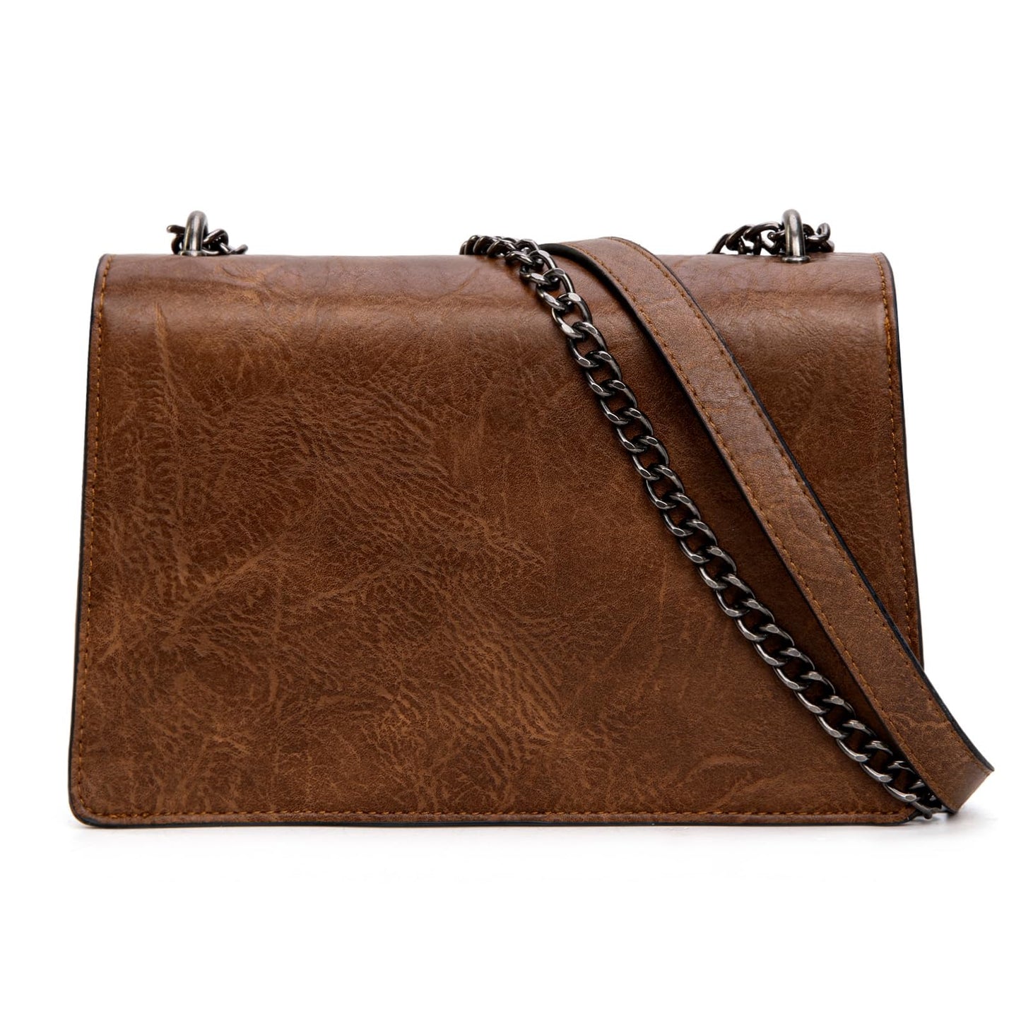 Wrangler Flap CrossBody Purse for Women Western Small Clutch Wallet Trendy Shoulder Bag with Chain Strap Gift Brown WG306-236BR