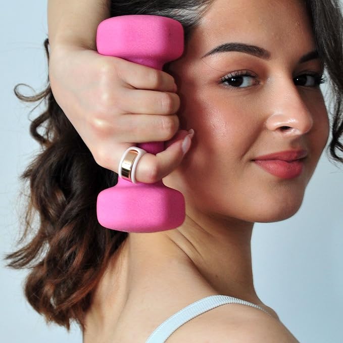 Rinfit Smart Ring Protector - Silicone Ring Enhancer for Active Lifestyle and Gym - StyleFit U.S. Design Patent - Pink, Size 13