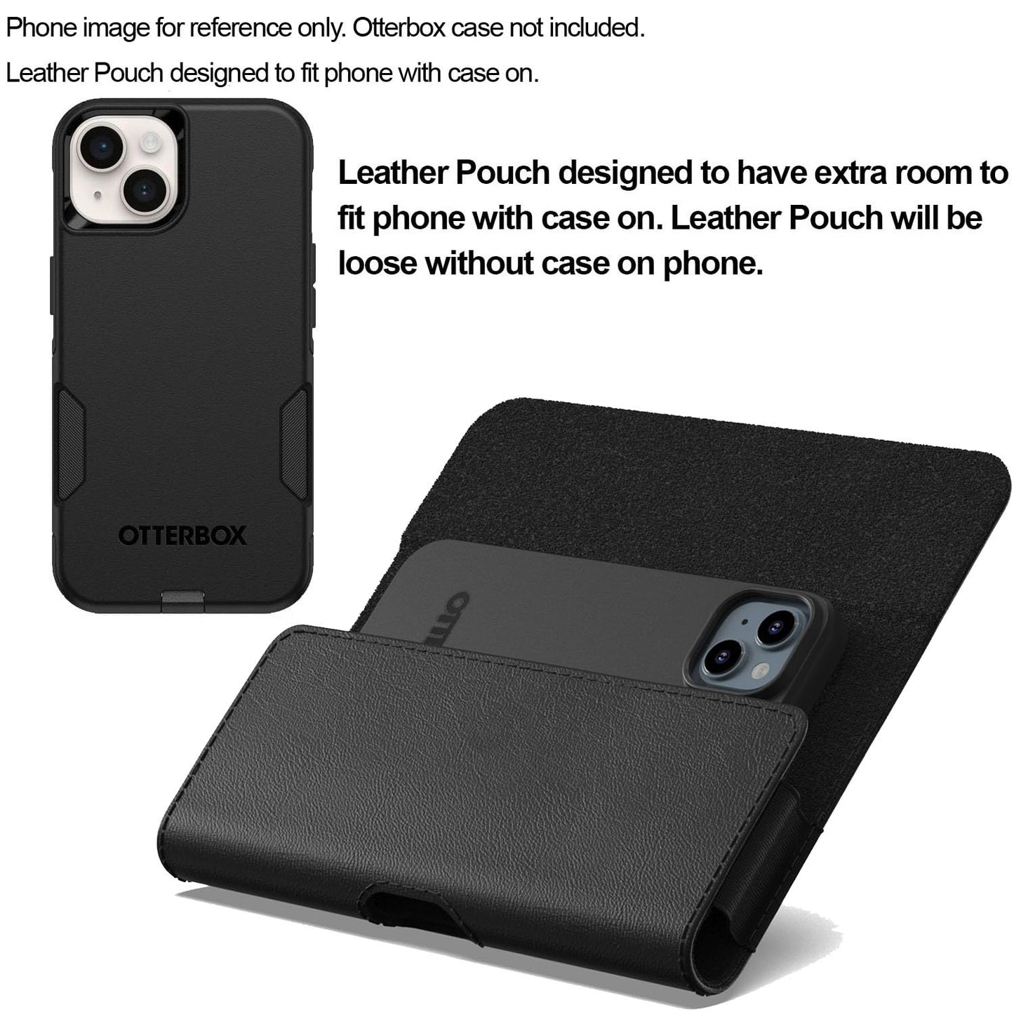 CoverON Holster for Motorola Moto G Power/G Play/Moto G/G36 G06 G57 Pure G05 G15 G100 2026 2025 2024 2023 Cell Phone Case Belt Clip Magnetic Carrying Leather Pouch (Fits with Otterbox or Case on)