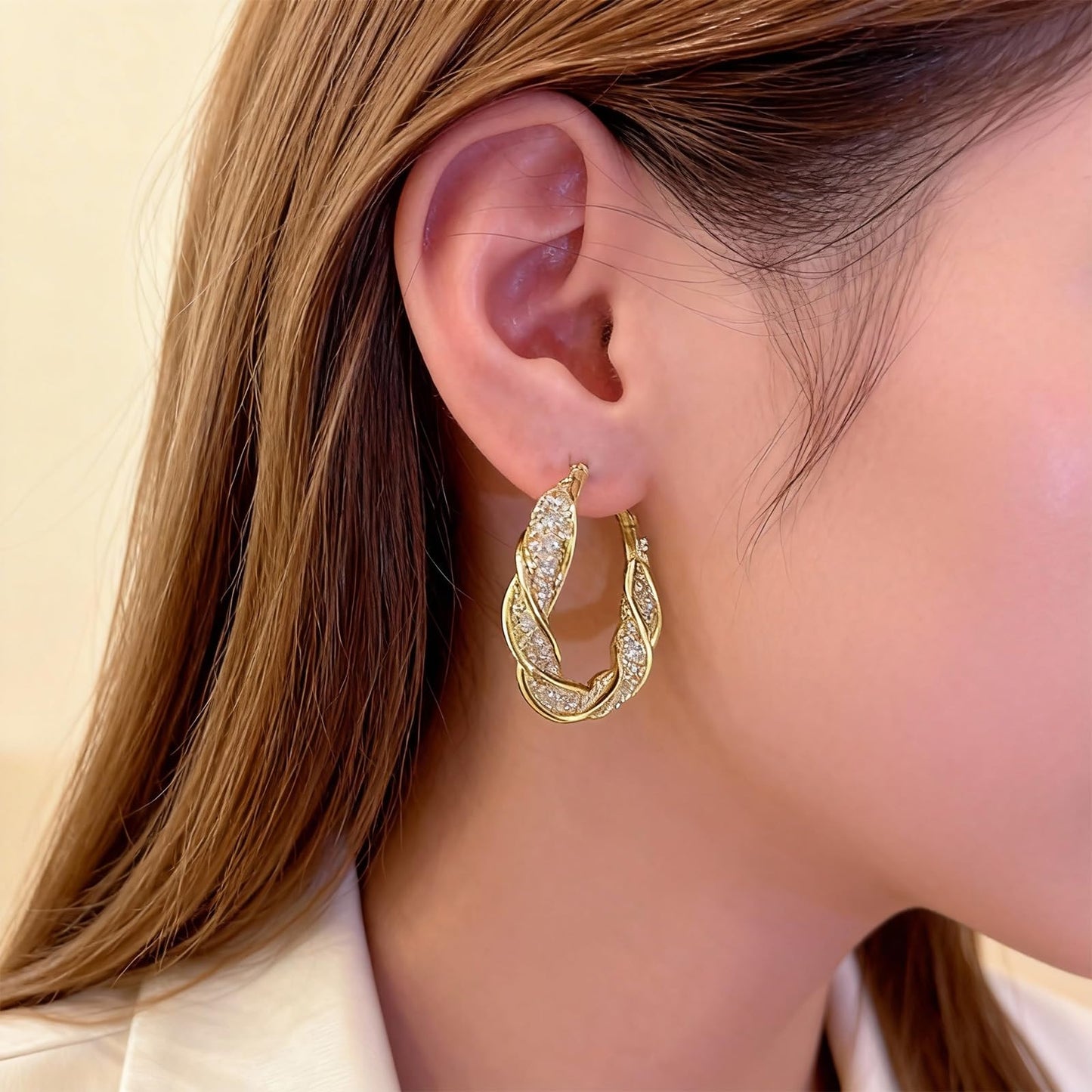 Lymphatic Earrings for Women Silver Zircon Hoop Huggie Earrings Dainty Fashion Jewelry Gifts